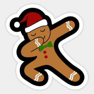 Dabbing Gingerbread Man Christmas Holiday Sticker